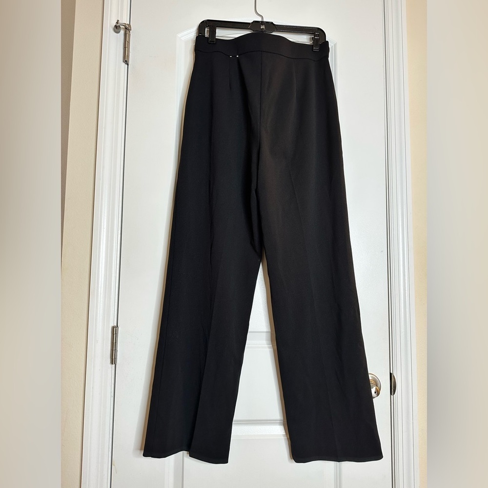 Anne Klein Black Wide Leg Dress Pants Women’s Size M Work Office - Picture 3 of 5